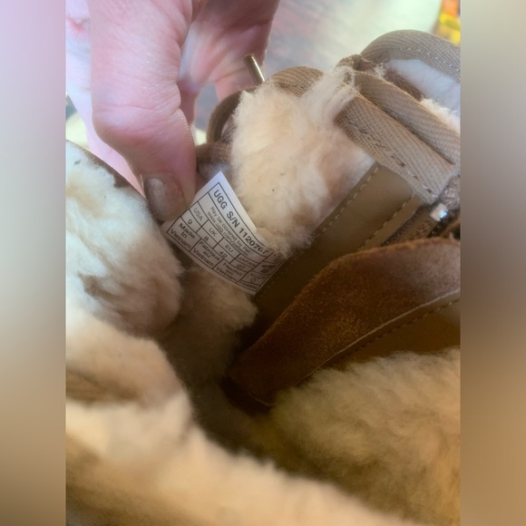 UGG Suede Shearling Lace-Up Boots Size 9 in Men’s | Side Zip | Chestnut - Picture 2 of 6